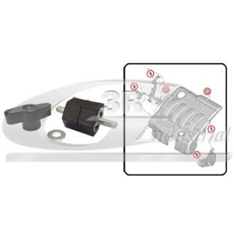 Éléments de fixation, cache moteur 3RG 80203LD pour DODGE RAM 1500 2.0 HDi - 110cv