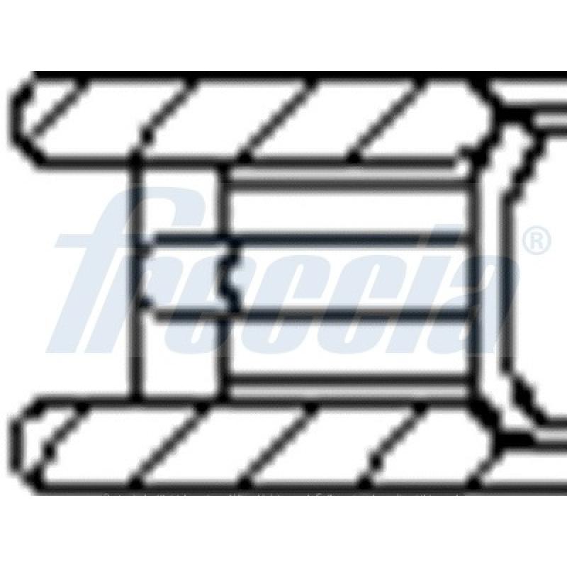 Jeu de segments de pistons FRECCIA FR10-216250 - Visuel 2
