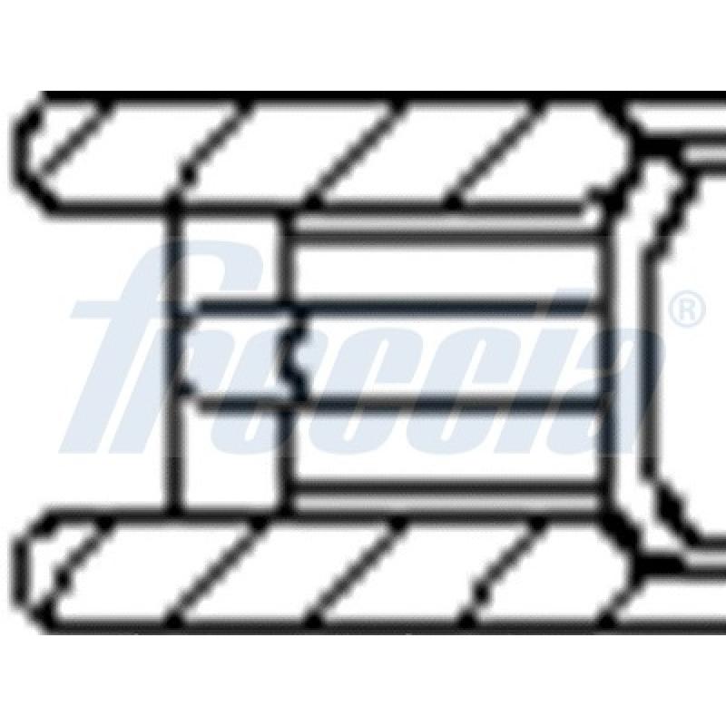 Jeu de segments de pistons FRECCIA FR10-355600 - Visuel 2