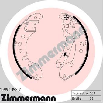 Jeu de mâchoires de frein ZIMMERMANN OEM 440601843R