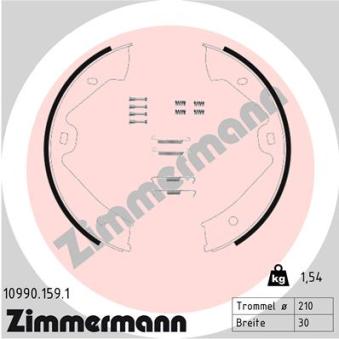 Jeu de mâchoires de frein, frein de stationnement ZIMMERMANN OEM 7P0698525