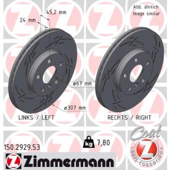 Jeu de 2 disques de frein avant ZIMMERMANN OEM 34116799351