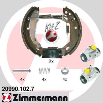 Kit de freins arrière (prémontés) ZIMMERMANN OEM 7701205462