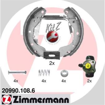 Kit de freins arrière (prémontés) ZIMMERMANN OEM 1605952