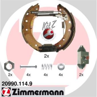 Kit de freins arrière (prémontés) ZIMMERMANN OEM 7701208111