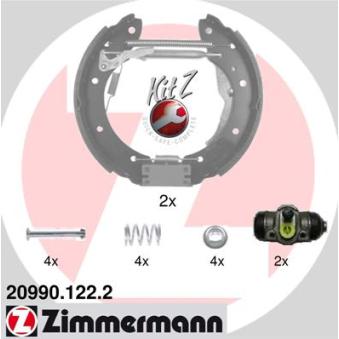 Kit de freins arrière (prémontés) ZIMMERMANN OEM 34211160504