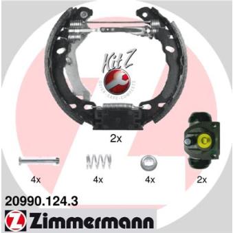 Kit de freins arrière (prémontés) ZIMMERMANN OEM 77362615