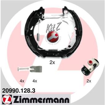 Kit de freins arrière (prémontés) ZIMMERMANN 20990.128.3 pour FORD FIESTA 1.25 - 82cv