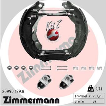 Kit de freins arrière (prémontés) ZIMMERMANN OEM 424245