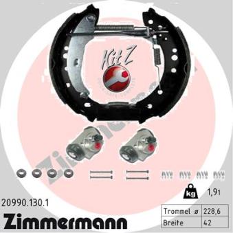 Kit de freins arrière (prémontés) ZIMMERMANN OEM 7701209591