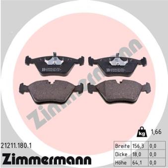 Jeu de 4 plaquettes de frein avant ZIMMERMANN OEM 447698151C