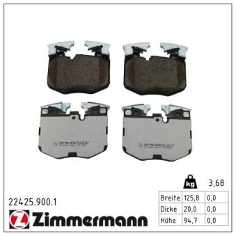 Jeu de 4 plaquettes de frein avant ZIMMERMANN OEM 04465WAA01