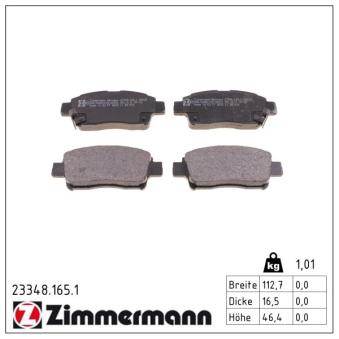 Jeu de 4 plaquettes de frein avant ZIMMERMANN OEM 0446552070