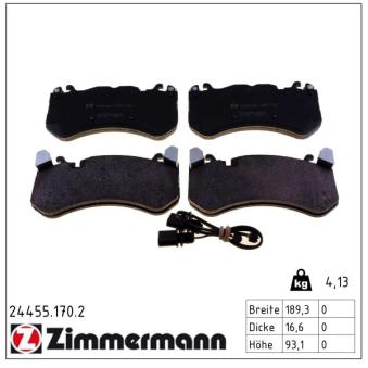 Jeu de 4 plaquettes de frein avant ZIMMERMANN OEM 4F0698151G