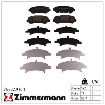 Jeu de 4 plaquettes de frein avant ZIMMERMANN OEM 5581057L00000