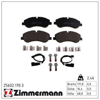Jeu de 4 plaquettes de frein avant ZIMMERMANN OEM 1916326