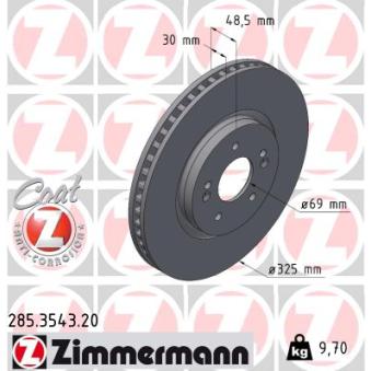 Jeu de 2 disques de frein avant ZIMMERMANN OEM 51712GI000
