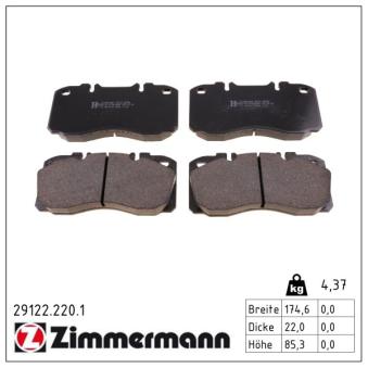 Jeu de 4 plaquettes de frein avant ZIMMERMANN OEM 1906416