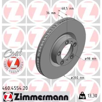 Disque de frein arrière droit ZIMMERMANN OEM 9J1615302A Disque de frein arrière droit ZIMMERMANN OEM 9J1615302A