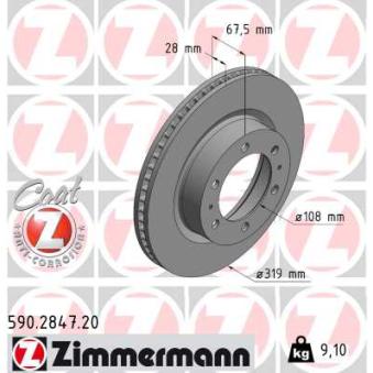 Jeu de 2 disques de frein avant ZIMMERMANN OEM 4351235320