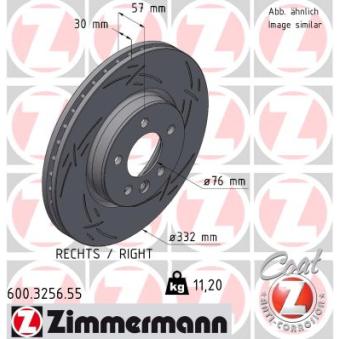 Disque de frein arrière droit ZIMMERMANN OEM 2H6615301 Disque de frein arrière droit ZIMMERMANN OEM 2H6615301