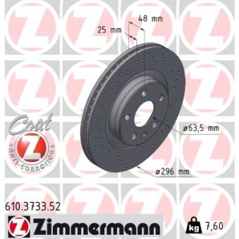 Jeu de 2 disques de frein avant ZIMMERMANN OEM 32300121