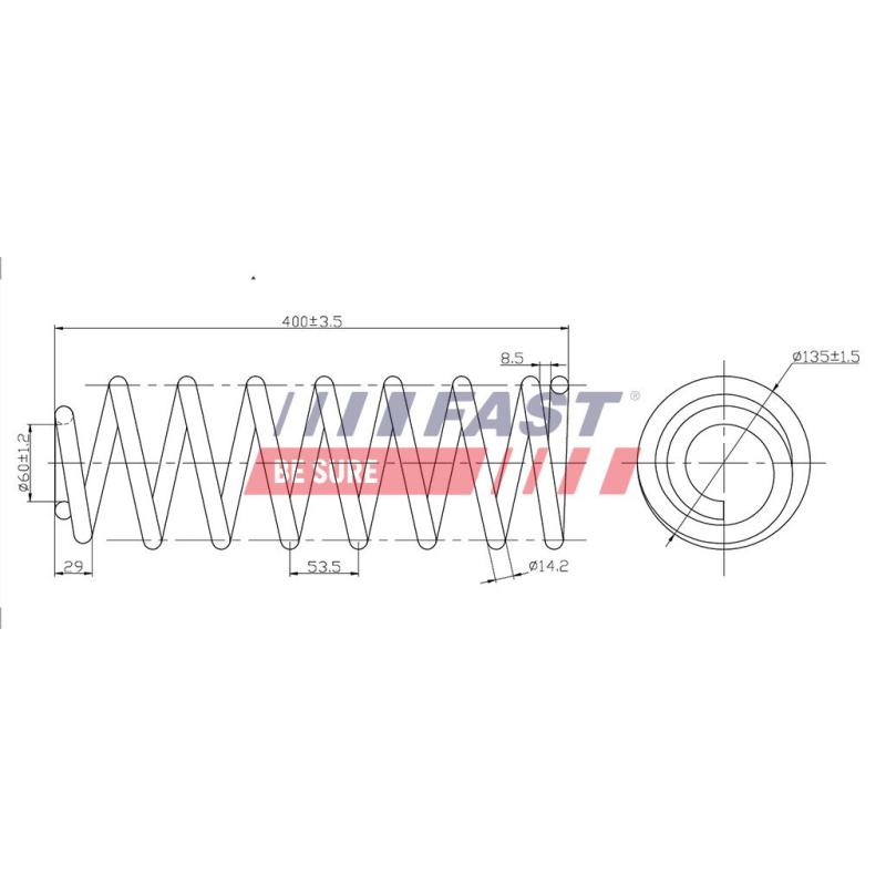 Ressort de suspension FAST FT12209K - Visuel 1