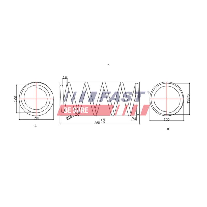 Ressort de suspension FAST FT12227 - Visuel 1