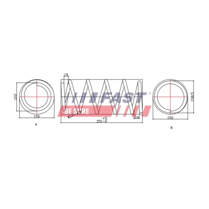 Ressort de suspension FAST FT12248 - Visuel 1