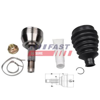 Embout de cardan avant (kit de réparation) FAST FT25072K pour FORD FOCUS 1.9 JTD - 80cv