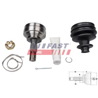 Embout de cardan avant (kit de réparation) FAST FT25089K pour CITROEN SPACETOURER 1.2 PureTech 110 - 110cv