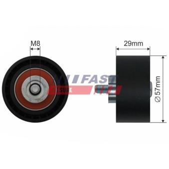 Poulie renvoi/transmission, courroie de distribution FAST OEM 60664403