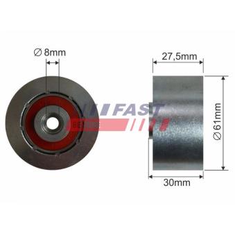 Poulie renvoi/transmission, courroie de distribution FAST OEM 5636978