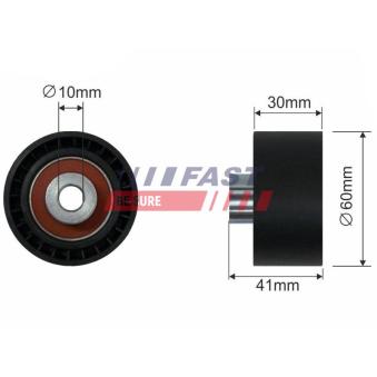 Poulie-tendeur, courroie de distribution FAST FT44087 pour DODGE CARAVAN 2.0 TDCi - 110cv