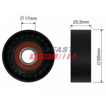 Poulie-tendeur, courroie trapézoïdale à nervures FAST OEM 96362074