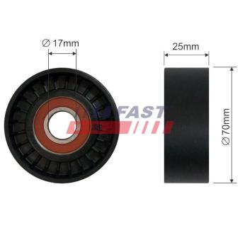 Poulie-tendeur, courroie trapézoïdale à nervures FAST OEM 081838