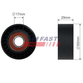 Poulie-tendeur, courroie trapézoïdale à nervures FAST OEM 71747798