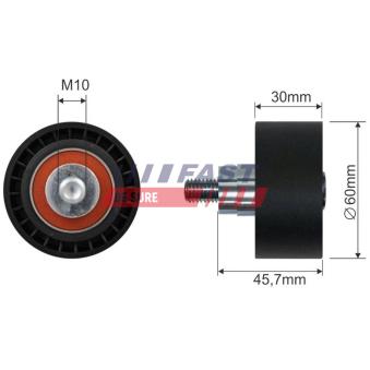 Poulie renvoi/transmission, courroie trapézoïdale à nervures FAST OEM 1611422880