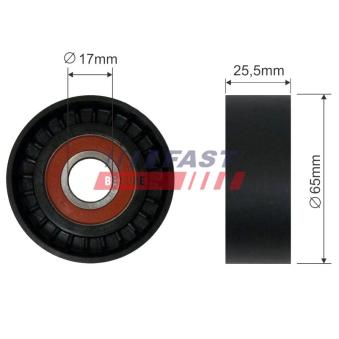 Poulie renvoi/transmission, courroie trapézoïdale à nervures FAST OEM 4627094aa