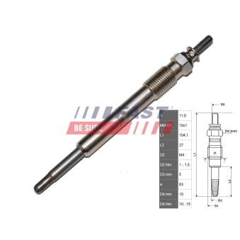 Bougie de préchauffage FAST [FT82732]