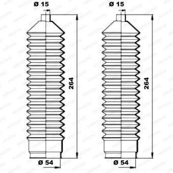 Jeu de joints-soufflets, direction MOOG OEM 9941077 Jeu de joints-soufflets, direction MOOG OEM 9941077