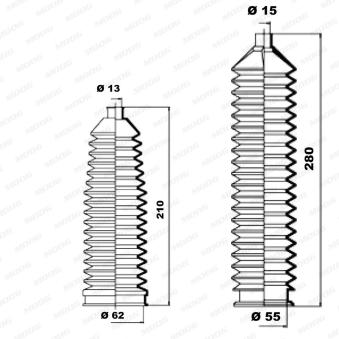 Jeu de joints-soufflets, direction MOOG K150088 Jeu de joints-soufflets, direction MOOG K150088