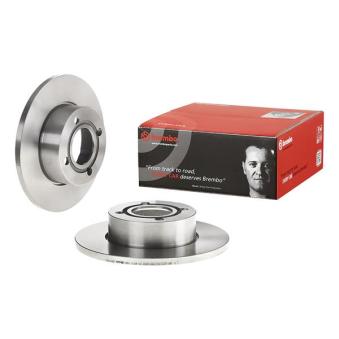 Jeu de 2 disques de frein avant BREMBO 08.5714.10 pour AUDI V8 1.6 - 71cv