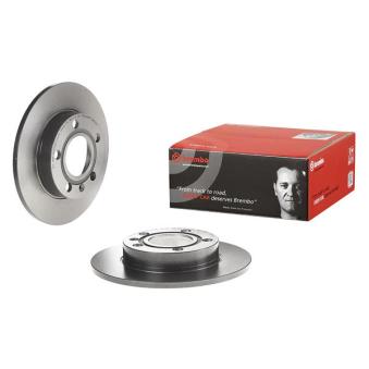 Jeu de 2 disques de frein arrière BREMBO 08.9136.11 pour AUDI 80 2.3 E quattro - 133cv