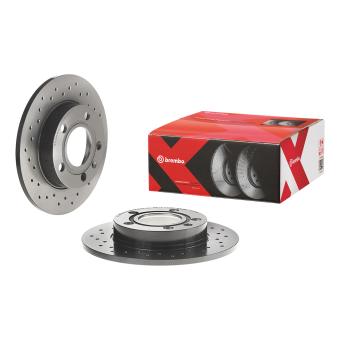 Jeu de 2 disques de frein arrière BREMBO OEM 8E0615601P