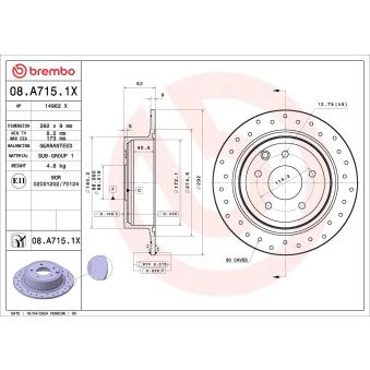 Jeu de 2 disques de frein avant BREMBO OEM D3206JD00AVA