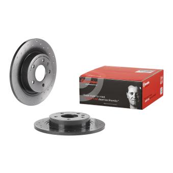 Jeu de 2 disques de frein arrière BREMBO 08.B351.1X pour AUDI TT 1.7 TD - 110cv