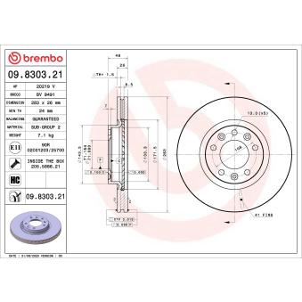Jeu de 2 disques de frein avant BREMBO OEM 9675223380