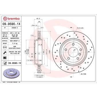 Jeu de 2 disques de frein avant BREMBO [09.9590.1X]