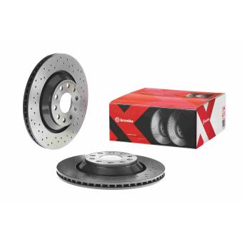 Jeu de 2 disques de frein arrière BREMBO OEM 5Q0615601E